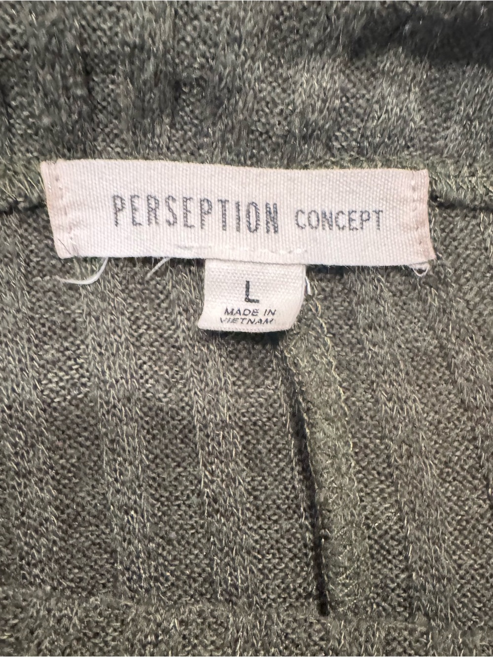 PerSeption Concept Olive Ribbed Button-Shoulder Sweater - Picture 4 of 4